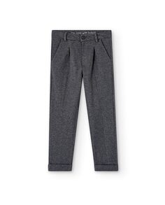 Прямые брюки-чиносы для мальчика с карманами Boboli, темно-серый