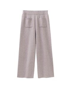 Широкие брюки мягкой вязки для девочки с передними карманами Dadati, серый