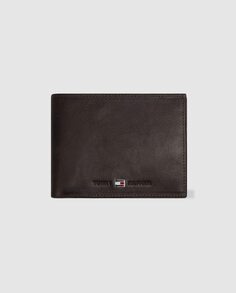 Мужской коричневый кожаный кошелек с портмоне Tommy Hilfiger, коричневый