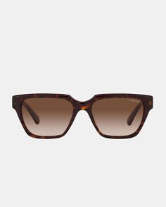 Прямоугольные женские солнцезащитные очки из ацетата гаваны Vogue, коричневый