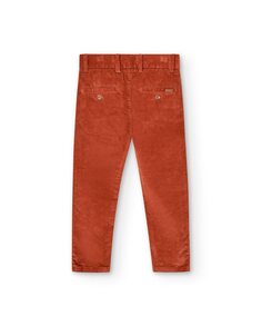 Вельветовые брюки чиносы для мальчиков с карманами Boboli, оранжевый