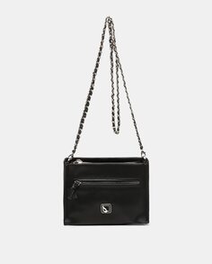 Женская сумка через плечо Euphoria с атласным эффектом черного цвета Abbacino, черный