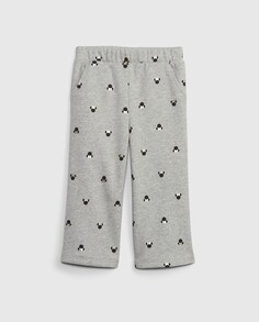 Трикотажные брюки с принтом Disney Minnie для малышей Gap, светло-серый