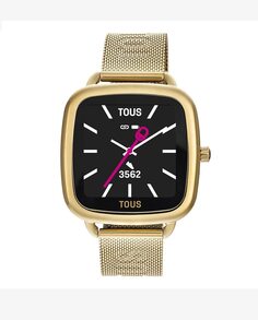 Умные часы D-Connec с золотым стальным браслетом IPG Tous, золотой