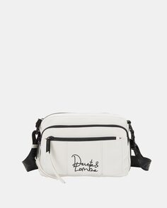 Персиковая сумка через плечо кремового цвета на молнии Devota &amp; Lomba, белый