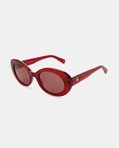 Красные овальные женские солнцезащитные очки Benetton, красный