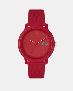 Lacoste 12.12 2011173 красные силиконовые мужские часы Lacoste, красный