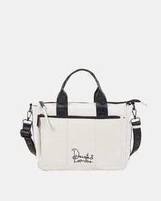 Персиковая сумка через плечо кремового цвета на молнии Devota &amp; Lomba, белый