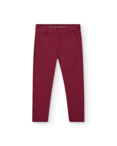Прямые брюки-чиносы для мальчика с карманами Boboli, красный