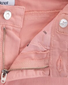Саржевые брюки с пятью карманами для девочек KNOT, розовый