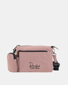 Персиковая сумка через плечо телесного цвета на молнии Devota &amp; Lomba