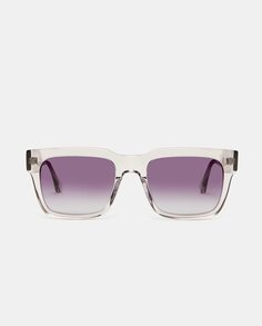 Прямоугольные мужские солнцезащитные очки из прозрачного ацетата с поляризованными линзами Scalpers, прозрачный