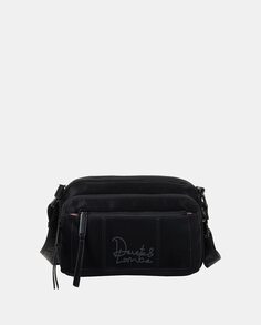 Черная сумка через плечо персикового цвета на молнии Devota &amp; Lomba, черный