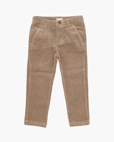 Бежевые брюки карго для мальчика из микровельвета Martín Aranda, светло-коричневый