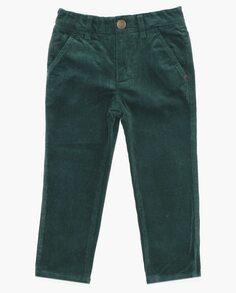 Зеленые брюки карго из микровельвета для мальчиков Martín Aranda, зеленый