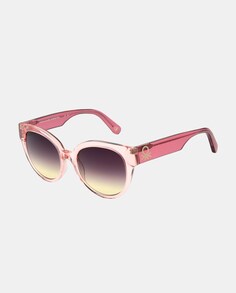 Круглые женские солнцезащитные очки из ацетата розового цвета Benetton, розовый