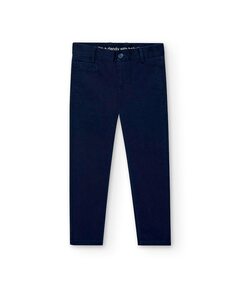 Прямые брюки-чиносы для мальчика с декоративным карманом Boboli, темно-синий