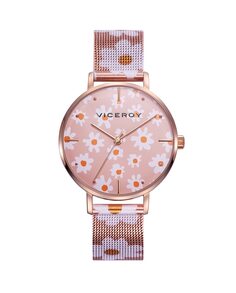 Женские часы Viceroy Kiss из стали с двухцветной миланской сеткой Viceroy, розовый