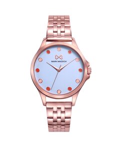 Женские часы Tooting три стальные стрелки с розовым ip и браслетом Mark Maddox, розовый
