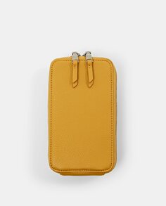 Желтая сумка для мобильного телефона на молнии и съемным ремнем через плечо Esprit, желтый