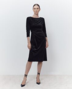Длинное драпированное платье El Corte Inglés, черный