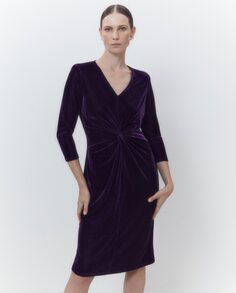 Длинное бархатное платье El Corte Inglés, фиолетовый
