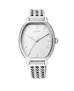 Прямоугольные женские часы Osier со стальным ремешком Tous, серебро