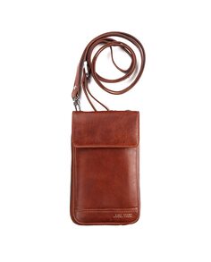 Кожаная сумка для телефона унисекс Stamp, светло-коричневый