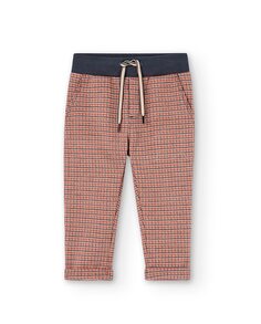 Клетчатые брюки для мальчика с карманами Boboli, мультиколор