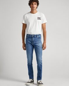 Голубые мужские джинсы скинни Mason Pepe Jeans, светло-синий