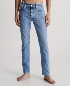 Мужские узкие джинсы из светлого денима Calvin Klein Jeans, светло-синий
