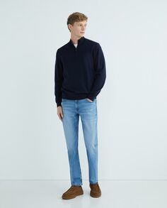 Мужские прямые джинсы с 5 карманами Brooklyn Lee, светло-синий