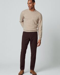 Обычные мужские брюки с пятью карманами темно-коричневого цвета Hackett, темно коричневый