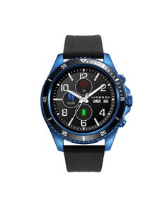 Мужские умные часы SmartPro со стальным корпусом и синим силиконовым ремешком Viceroy, синий