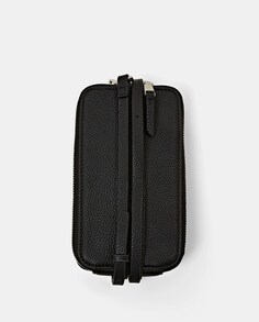 Черная сумка для мобильного телефона на молнии и съемным ремнем через плечо Esprit, черный