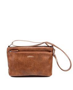Женская сумка через плечо из эко-кожи в кожаном цвете Stamp, светло-коричневый