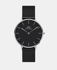 Petite Mesh DW00100308 женские часы с черной стальной сеткой Daniel Wellington, черный