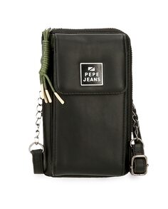 Черная женская сумка через плечо с держателем для мобильного телефона на молнии Bea Pepe Jeans, черный