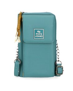 Женская сумка через плечо Bea с держателем для мобильного телефона синего цвета на молнии Pepe Jeans, синий