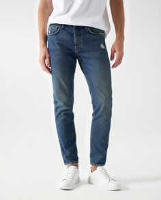 Узкие мужские джинсы синего цвета Salsa Jeans, синий