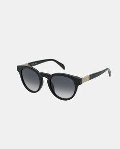 Черные круглые женские солнцезащитные очки из ацетата Tous, черный