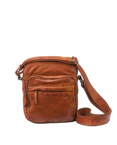 Мужская кожаная сумка через плечо Stamp, светло-коричневый