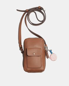 Коричневая сумка для мобильного телефона с передним карманом Esprit, коричневый