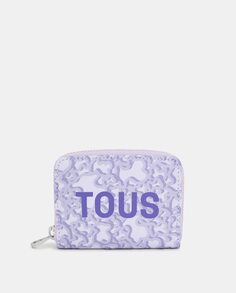 Маленький сиреневый кошелек Kaos Mini с логотипом Tous, сиреневый