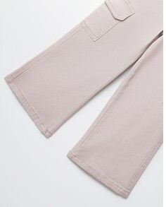Широкие брюки-карго для девочки Sfera, розовый (Sfera)