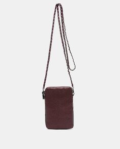 Бордовая сумка для мобильного телефона из металлической сетки Abbacino, бордо