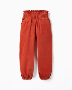 Оранжевые брюки для девочки с регулируемой талией Zippy, оранжевый