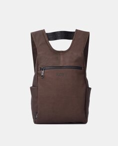 Средний рюкзак с защитой от кражи и передним карманом темно-коричневого цвета Kcb, темно коричневый
