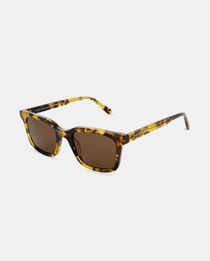 Прямоугольные мужские солнцезащитные очки из ацетата гаваны Benetton, темно коричневый