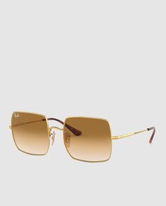 Солнцезащитные очки-унисекс Ray Ban 0RB1971 прямоугольной формы из золотистого металла Ray-Ban, золотой